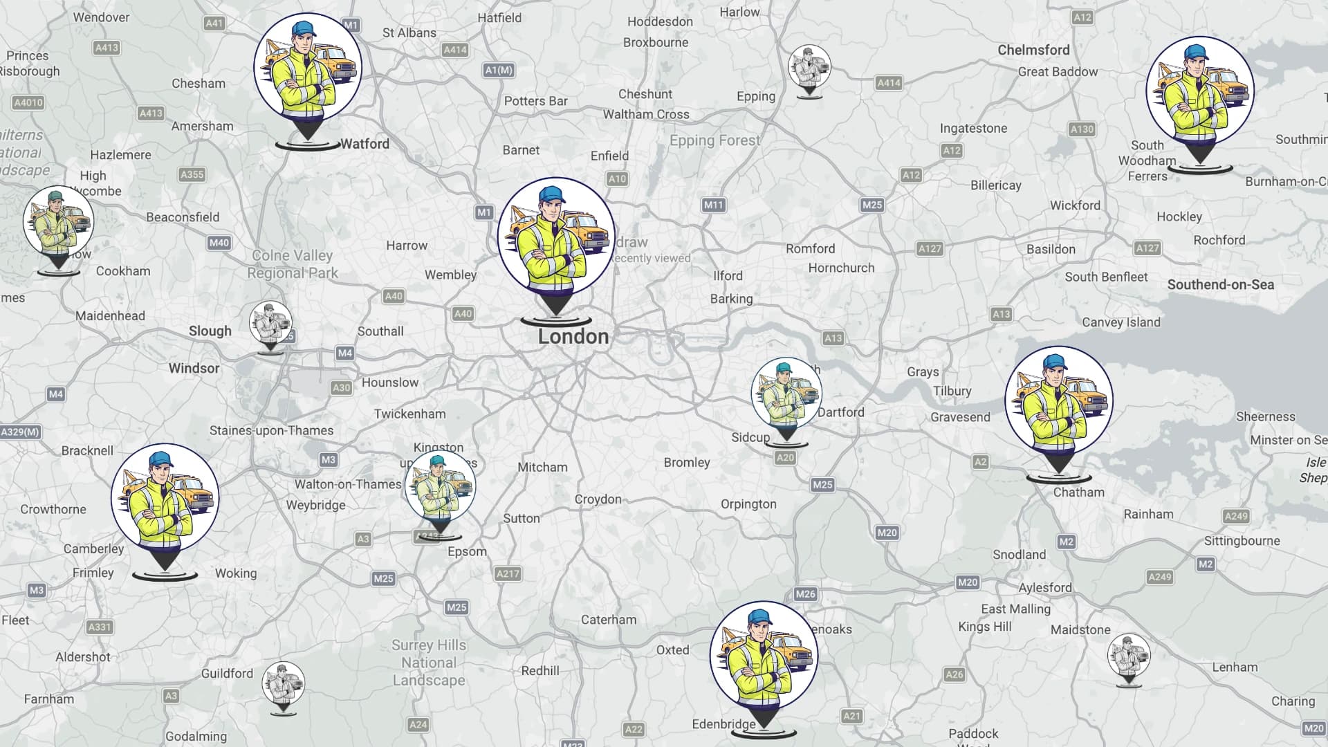 Recovery operators across the UK